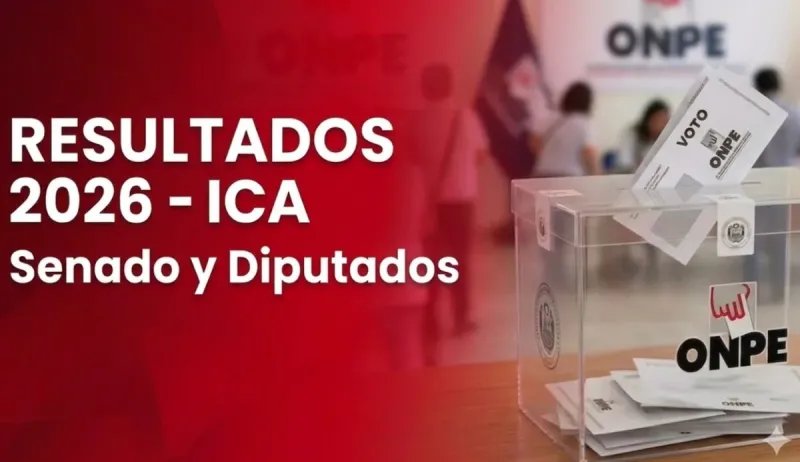 Resultados Elecciones 2026 Ica EN VIVO: conteo de votos oficial ONPE para senador y diputados