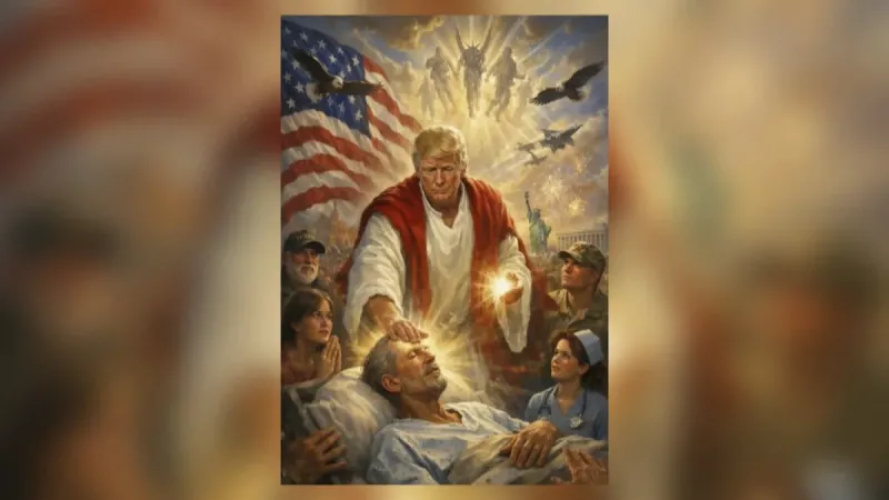 Donald Trump elimina la imagen que publicó representado como Jesús tras una oleada de críticas por blasfemia