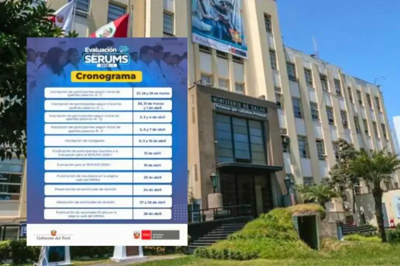 Serums 2026-I: horarios, requisitos y restricciones para el domingo 19 de abril