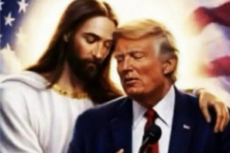 Trump publica una nueva imagen junto a Jesús mientras continúa la polémica por sus críticas al Papa