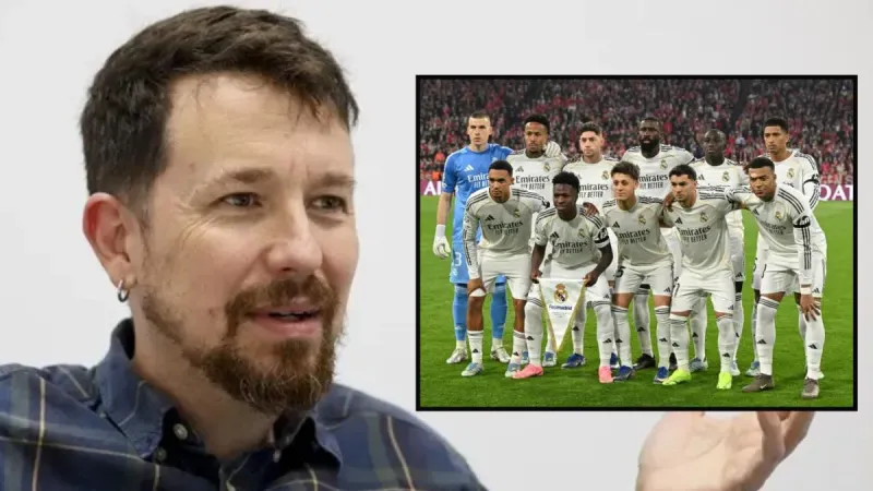 Pablo Iglesias ironiza con la  alineación del Real Madrid sin españoles: "El gran reemplazo"