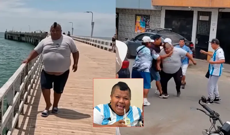 Cómico ambulante ‘Mayimbú’ protagoniza escandalosa pelea callejera y es separado a la fuerza