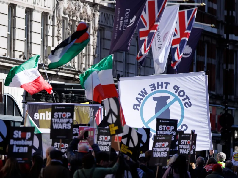 Why are anti-war protests in the West muted on Iran?