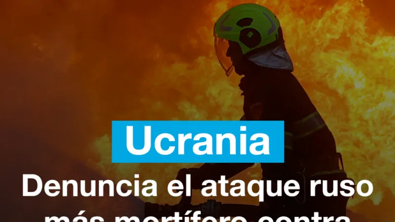 Autoridades ucranianas denuncian ataque ruso más mortífero contra civiles en 2026