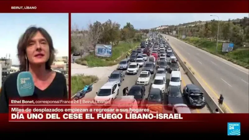 Informe desde Beirut: primer día del alto el fuego entre Líbano e Israel