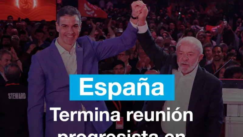 España: termina reunión progresista en Barcelona