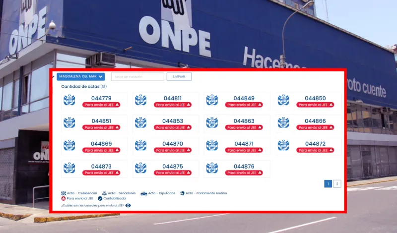 Elecciones 2026: ONPE reporta 50 actas siniestradas y 30 extraviadas en distritos de Lima