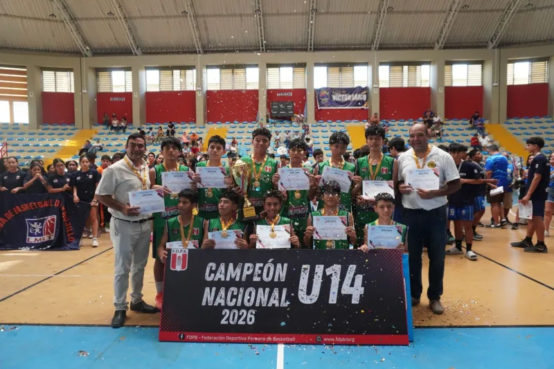 Huánuco y Víctor Larco se coronaron campeones del Nacional U14 de básquetbol