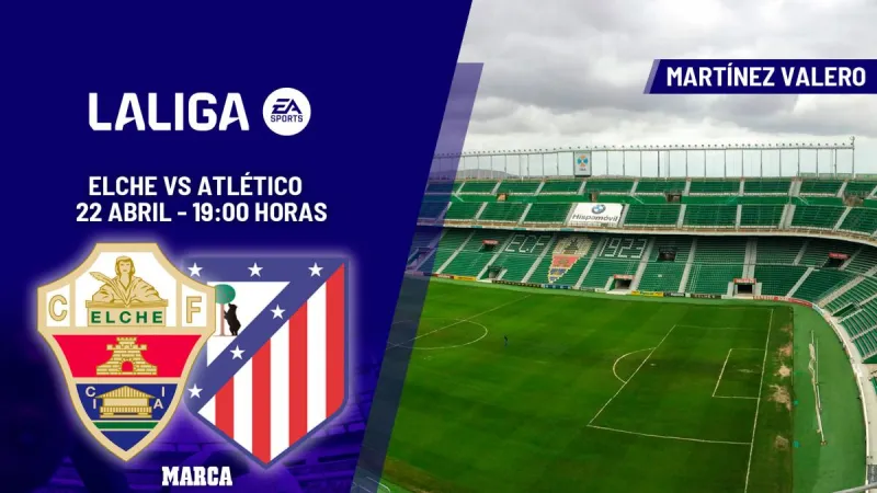 Alineaciones probables del Elche-Atlético de LaLiga EA Sports