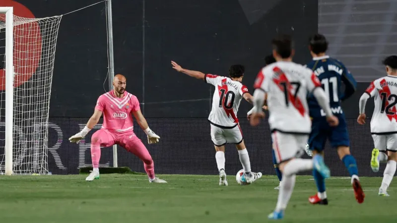 Gol de Camello (1-0) en el Rayo Vallecano 1-0 Espanyol