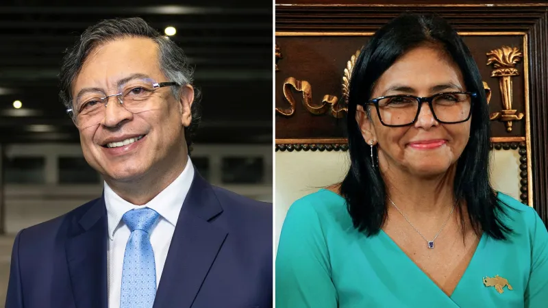 Petro, el primer jefe de Estado en reunirse con Delcy Rodríguez en Venezuela después de Maduro