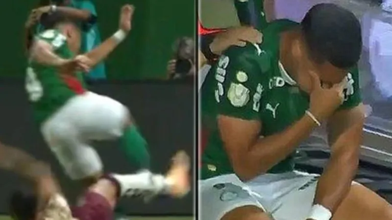 Vitor Roque se rompe a 48 días del Mundial: dura entrada al tobillo de Vicente Reis