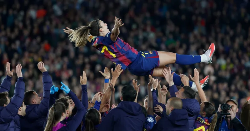 Alexia Putellas logró el título con el Barcelona y quebró un récord de Lionel Messi