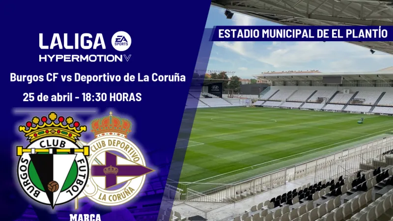 Burgos - Deportivo de La Coruña: horario, dónde ver en TV y canal del partido de LaLiga Hypermotion