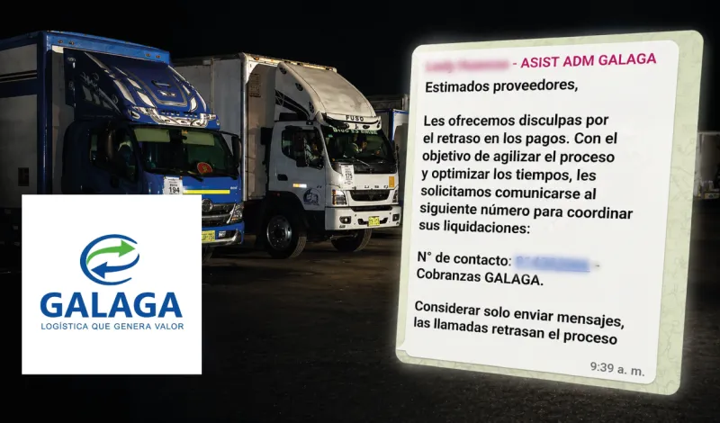 Gálaga no le paga a transportistas que subcontrató ante la falta de camiones