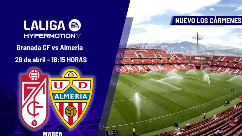 Granada CF - Almería: horario, dónde ver hoy en TV y canal del partido de LaLiga Hypermotion
