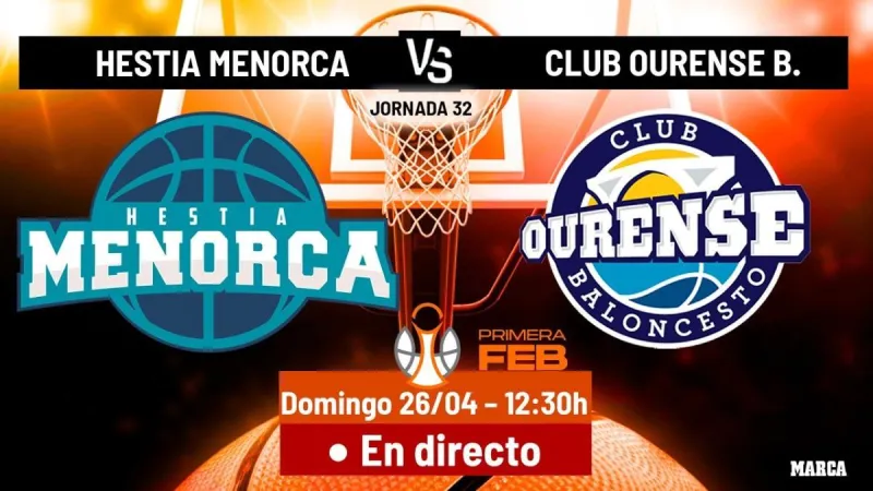 Hestia Menorca - Club Ourense, Primera FEB en directo