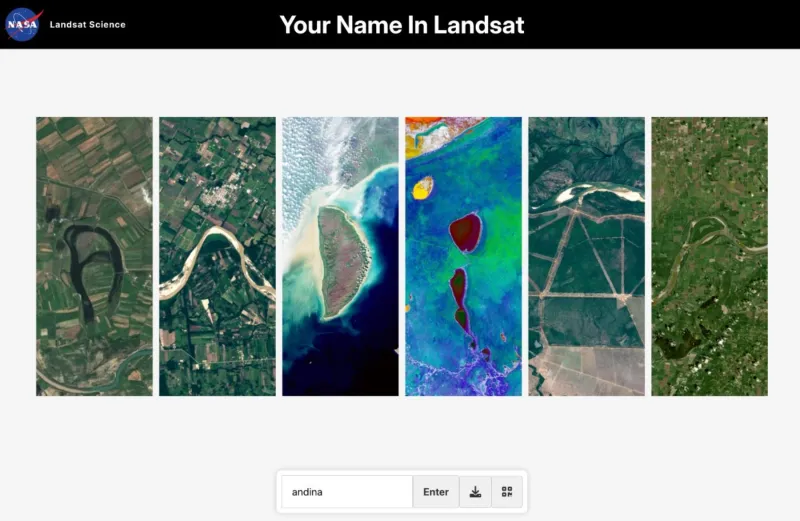 Usa esta plataforma de la NASA y crea tu nombre con imágenes satelitales de la Tierra