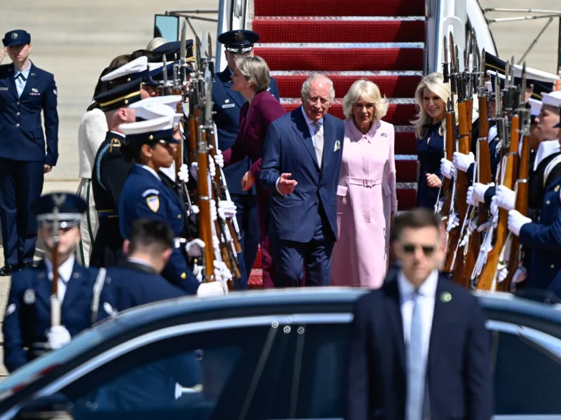 King Charles and Queen Camilla arrive for high-profile US state visit