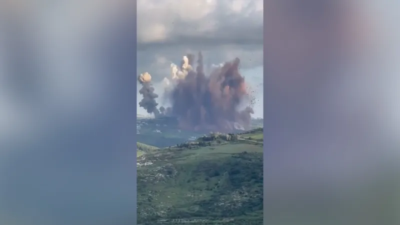 Massive explosion from Israeli operation seen in southern Lebanon
