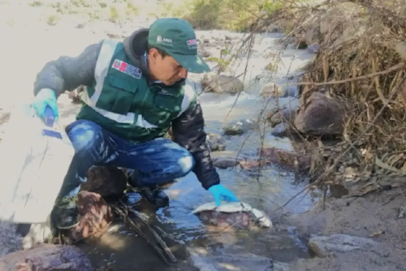 Junín: ANA monitorea calidad del agua en río Yuracyacu ante afectación en Pariahuanca