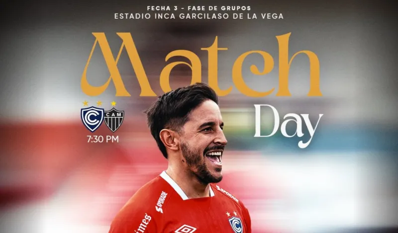 Partido Cienciano vs Atlético Mineiro EN VIVO HOY por la fecha 3 de la Copa Sudamericana 2026