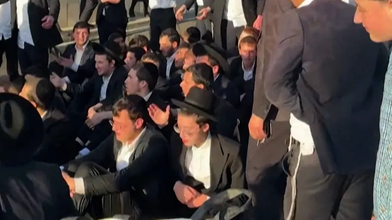 Hundreds of Ultra-Orthodox Jews protest Israel’s military draft