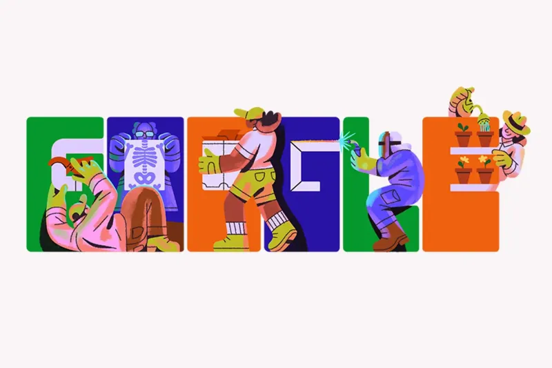Google celebra el Día del Trabajo con doodle que homenajea a trabajadores