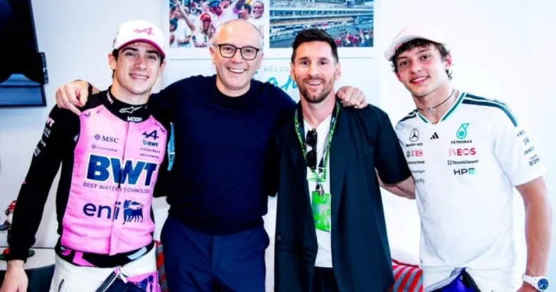 Messi, el talismán del Gran Premio de Miami: así fueron sus encuentros con el ganador Antonelli y con Colapinto que logró su mejor actuación en la Fórmula 1