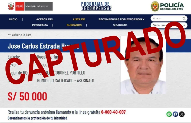 Caso Saweto: Cayó José Estrada, uno de los implicados en el asesinato de 4 líderes indígenas