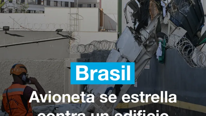 Avioneta se estrella contra un edificio residencial en Brasil