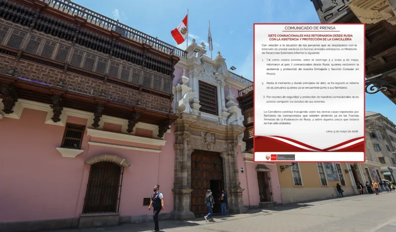 Cancillería confirma retorno de 7 peruanos desde Rusia: ya son 25 los repatriados desde abril