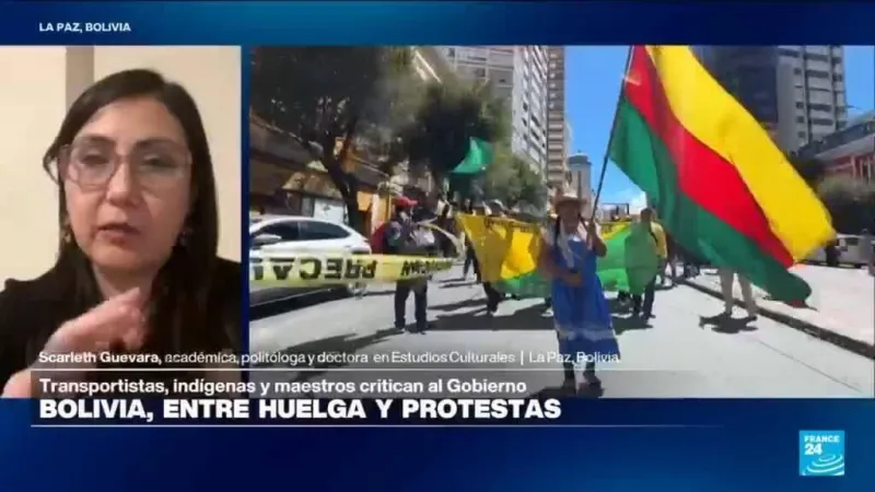 Huelgas, protestas y choques con la fuerza pública en Bolivia