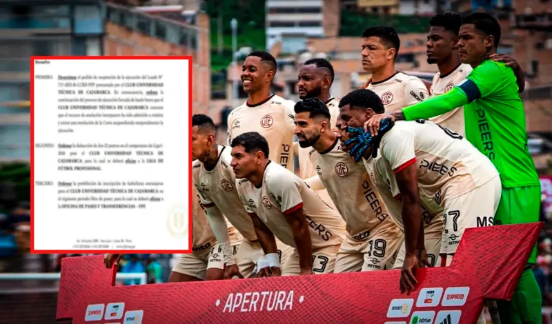 Se mueve la tabla de posiciones de la Liga 1: FPF sanciona a UTC y le resta puntos en el Torneo Apertura 2026