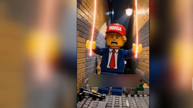 Trump convertido en Lego: la campaña hecha con IA que se volvió viral