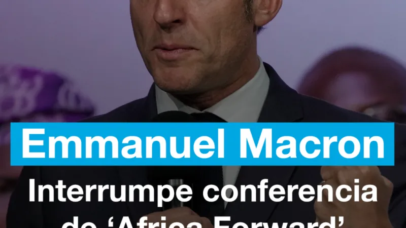 Emmanuel Macron interrumpe conferencia de 'Africa Forward' para pedir silencio