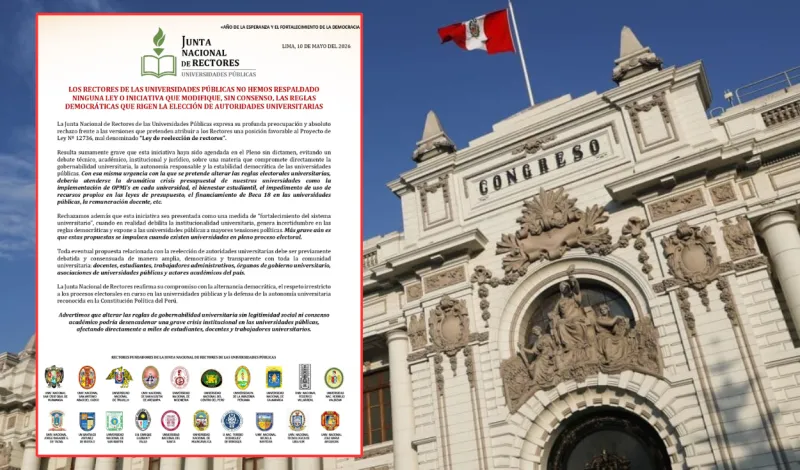 20 Universidades nacionales rechazan proyecto de ley que habilita la reelección de rectores