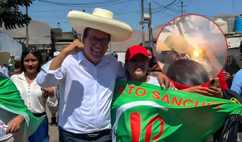 Roberto Sánchez tuvo que abandonar estrado durante mitín en Huacho por cortocircuito