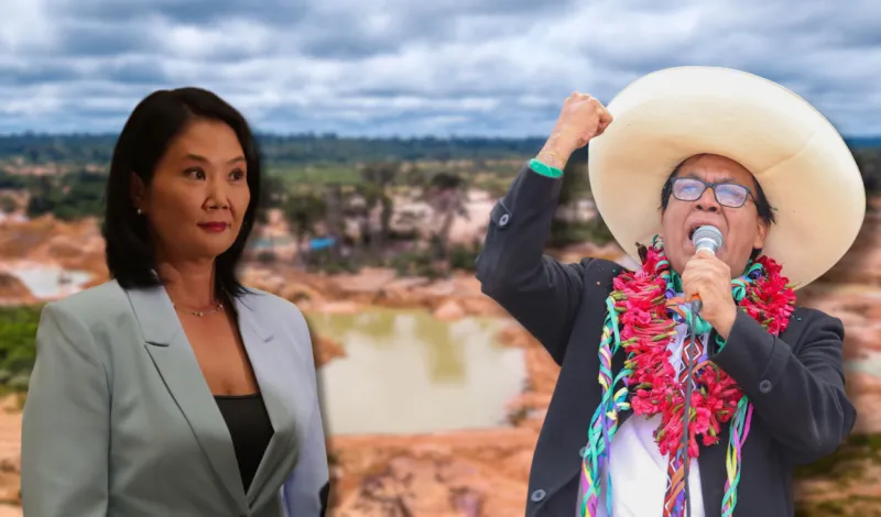Roberto Sánchez concentra votos en zonas de minería ilegal, mientras Keiko Fujimori lidera en áreas de tala ilegal