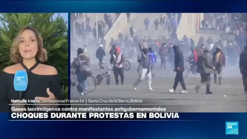 Disturbios entre manifestantes y Policía marcan nueva jornada de protestas en Bolivia