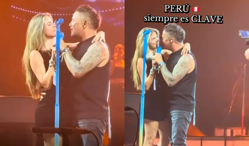 Stephanie Cayo sorprende al cantar en concierto de Alejandro Sanz, pero usuarios la cuestionan: “Parecía que le quería quitar el micrófono”