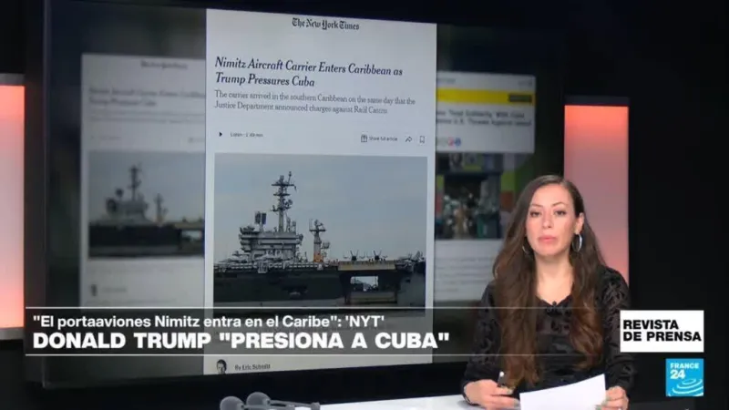 "Portaaviones Nimitz entra en el Caribe mientras Trump presiona a Cuba": 'The New York Times'