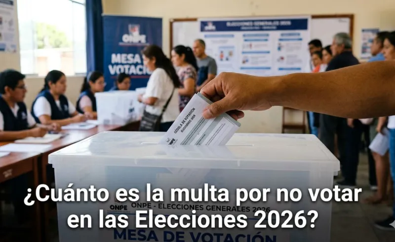 Multa por no votar en la segunda vuelta: conoce cuanto debes pagar si falta el 7 de junio
