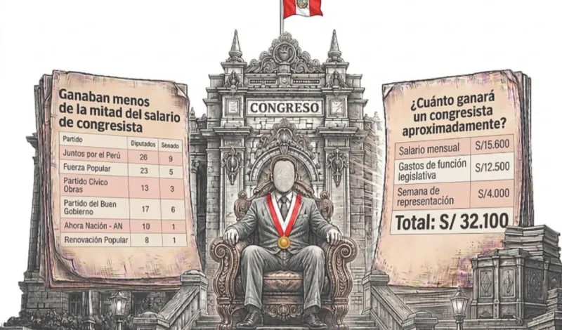 9 congresistas pasaran de ganar menos del sueldo mínino a los más de 32.100 soles del Congreso