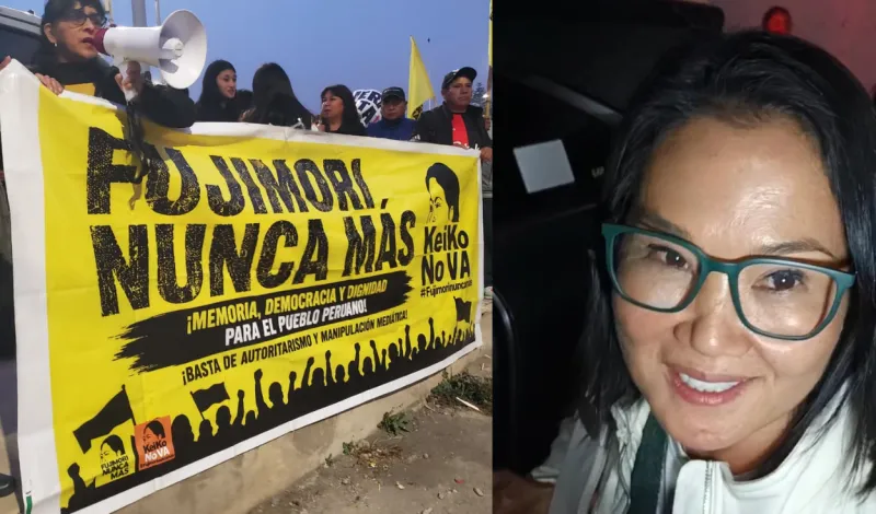 “Fujimori nunca más": colectivos sikuris protestan contra Keiko durante mitin en Arequipa