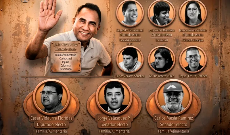 Fujimorismo mete a diez congresistas con condenas: delitos van desde el hurto hasta la difamación