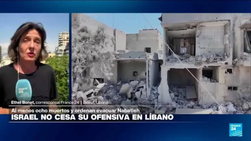 Informe desde Beirut: al menos ocho personas muertas en Líbano por ataques de Israel