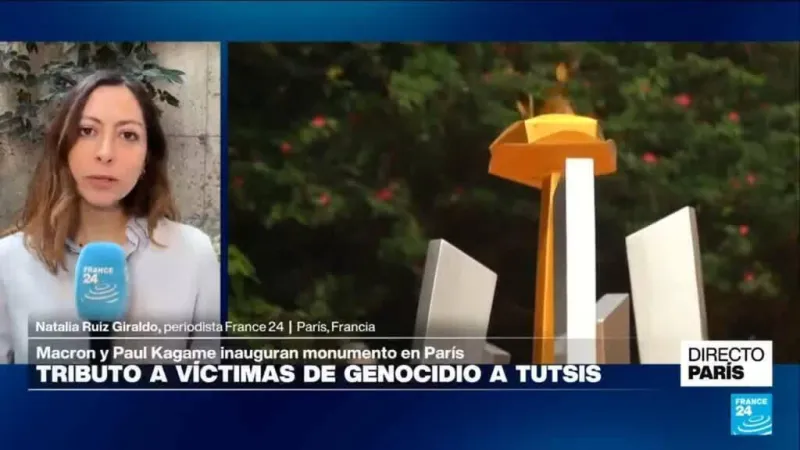 Macron y Kagame inauguran en París un monumento en conmemoración a las víctimas del genocidio tutsis