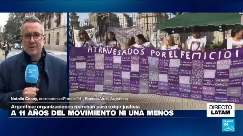 Directo Latam y las cifras de feminicidio en Argentina a 11 años de 'Ni una menos'