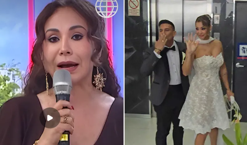Janet Barboza se decepciona con Christian Domínguez por querer cobrarle la exclusiva de su boda con Karla Tarazona: "No somos amigos"